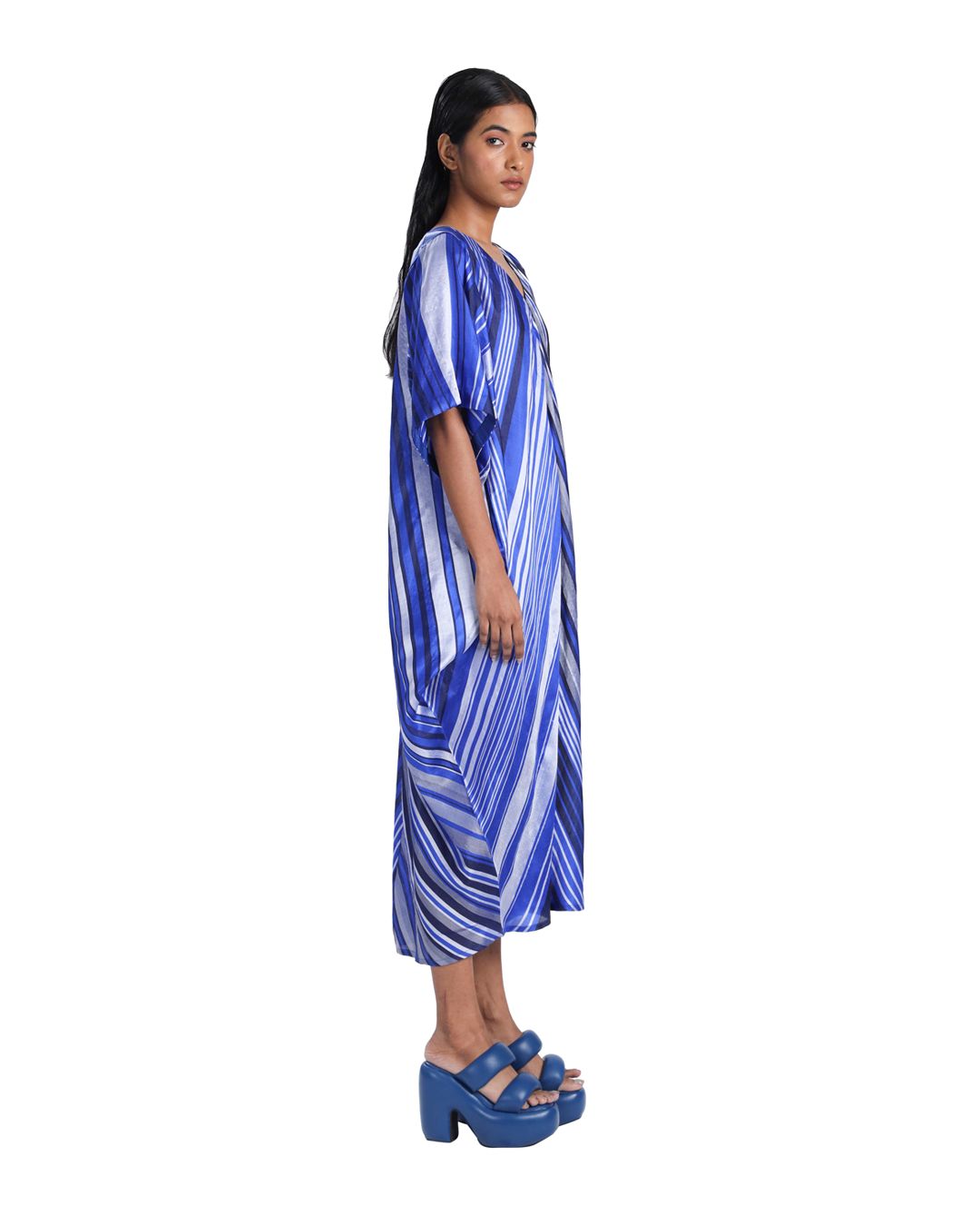 Handwoven Silk Striped Cocoon Dress