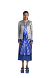 Handwoven Texture Liquid Molten Silver Jacket (Delivery in 4-6 Weeks)