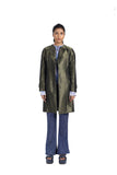 Handwoven Black Gold Metallic Trench Coat