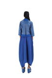 Handwoven Blue Crinkle Skirt