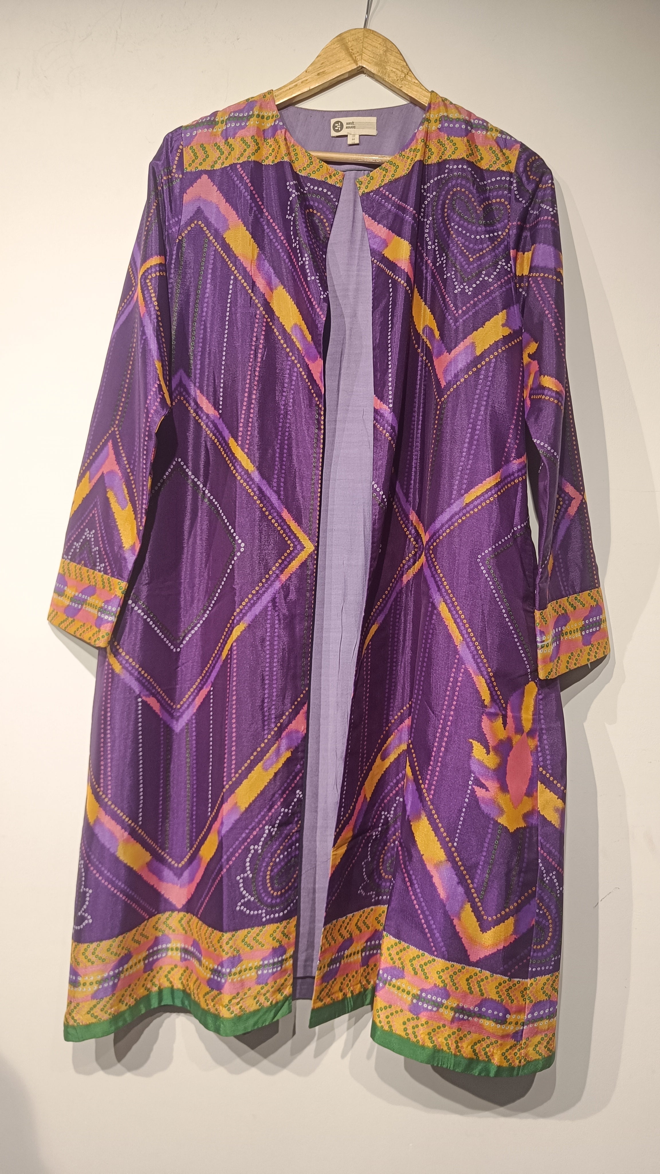 Handwoven Bandhni Print Long Jacket