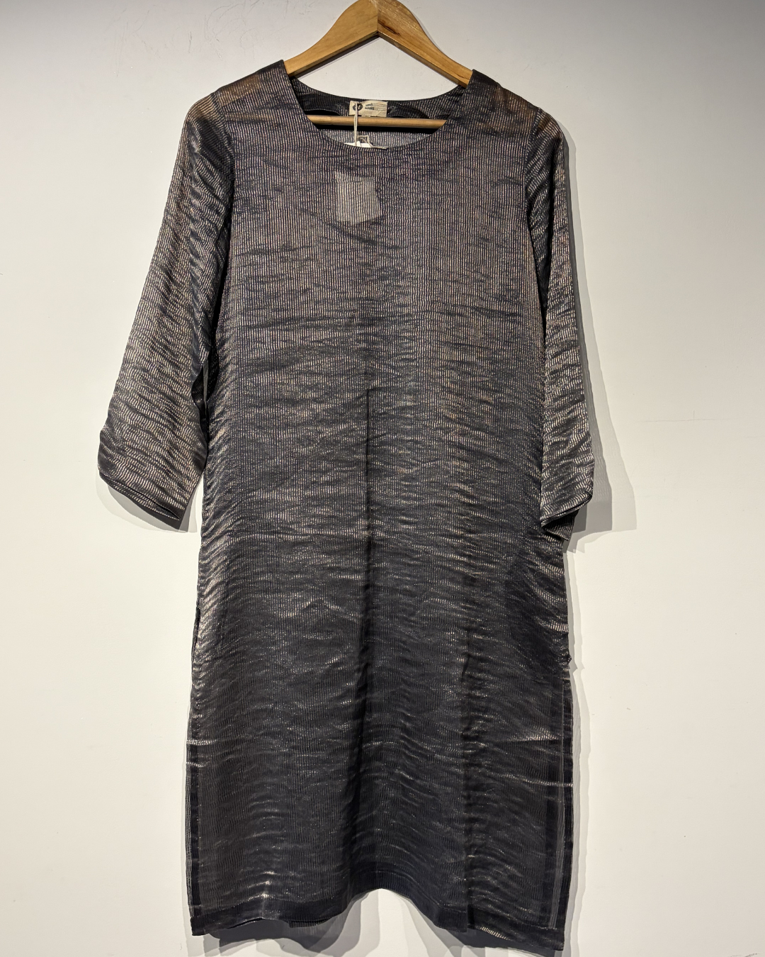 Handwoven Silk Cotton striped metallic Tunic