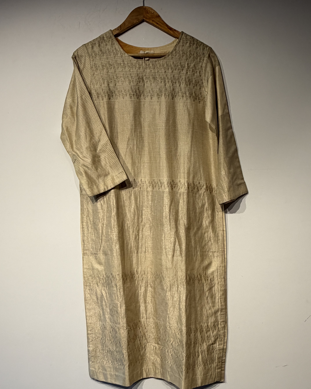 Handwoven Silk Metallic jacquard Dress