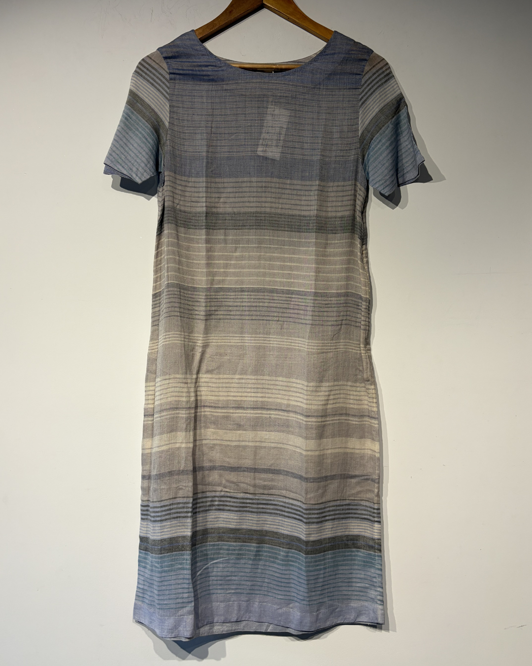 Handwoven Silk Striped Engineered Dress