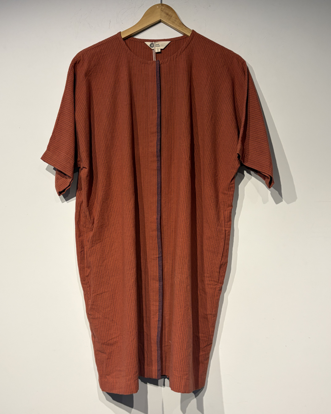 Handwoven Red striped cotton Shirt