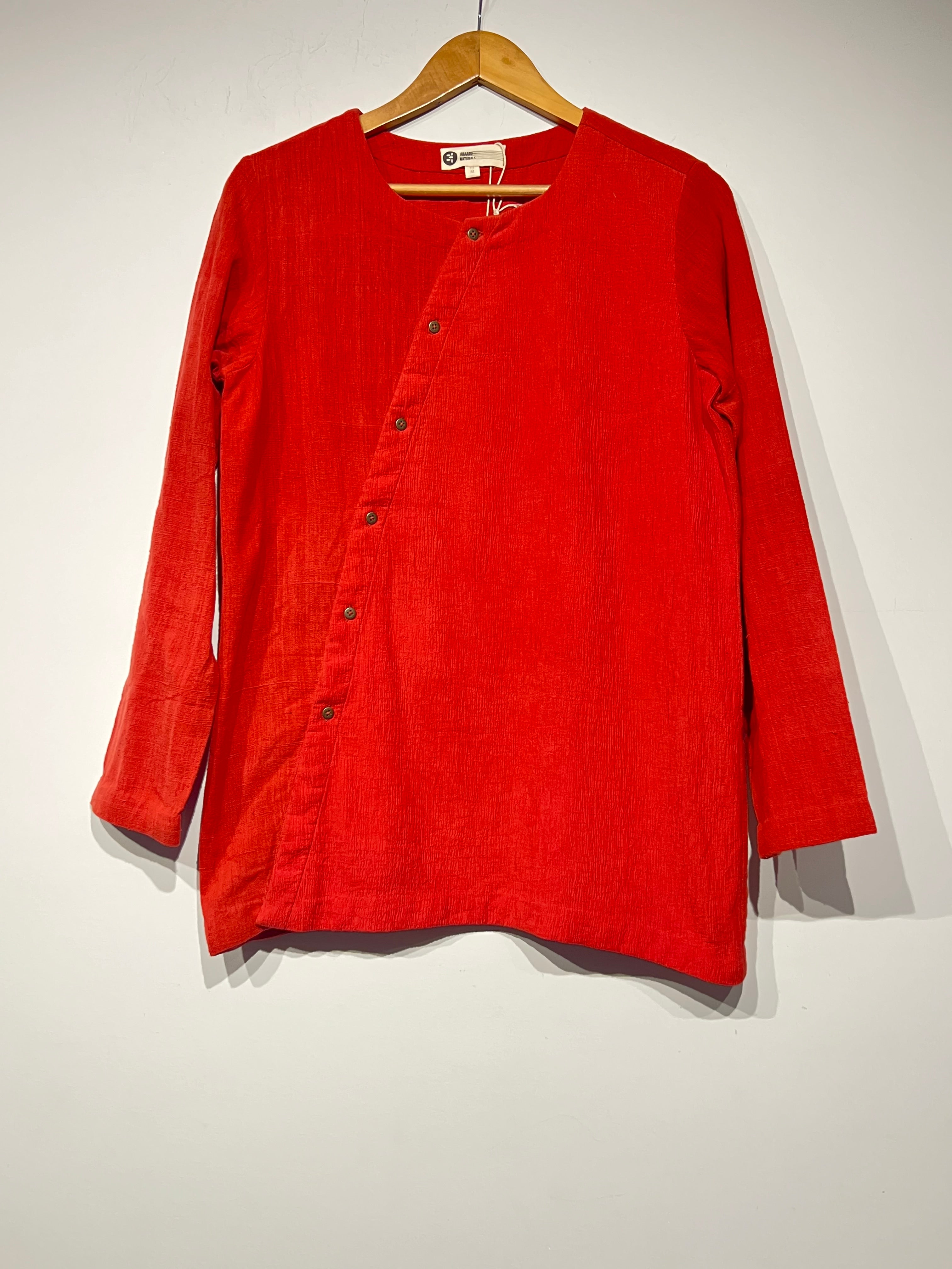 Handwoven handspun bamboo cotton panelled shirt