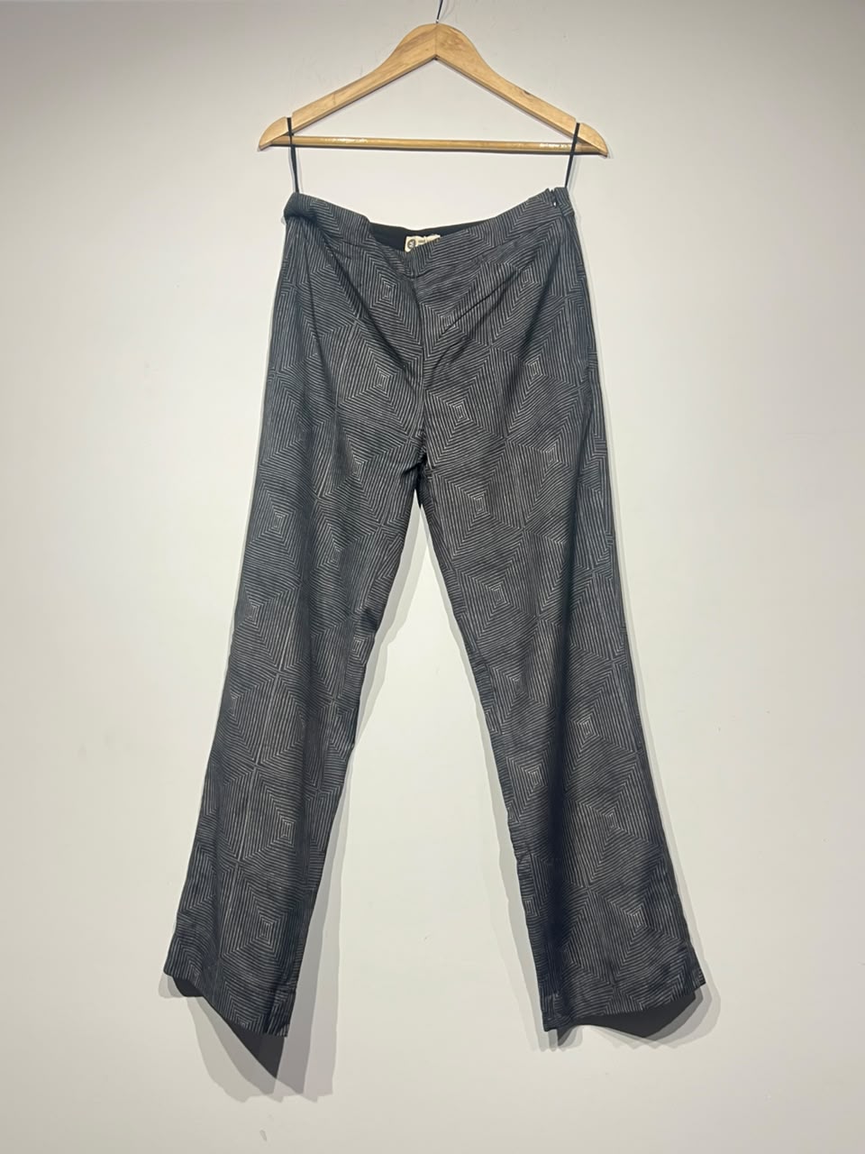 Handwoven Grey Black Engineered Trousers