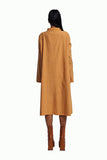 Handspun Ochre Kinji Collared Shirt Dress