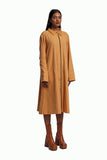 Handspun Ochre Kinji Collared Shirt Dress