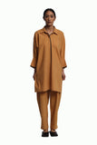 Handspun Ochre Cotton Shirt