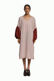 Handspun Pink Balloon Sleeve Dress
