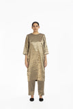 Handwoven Silver on Gold Longline Tunic