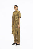 Handwoven liquid Molten Gold Metallic Tunic