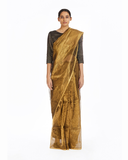 Handwoven Liquid Molten Gold Textured Metallic Saree
