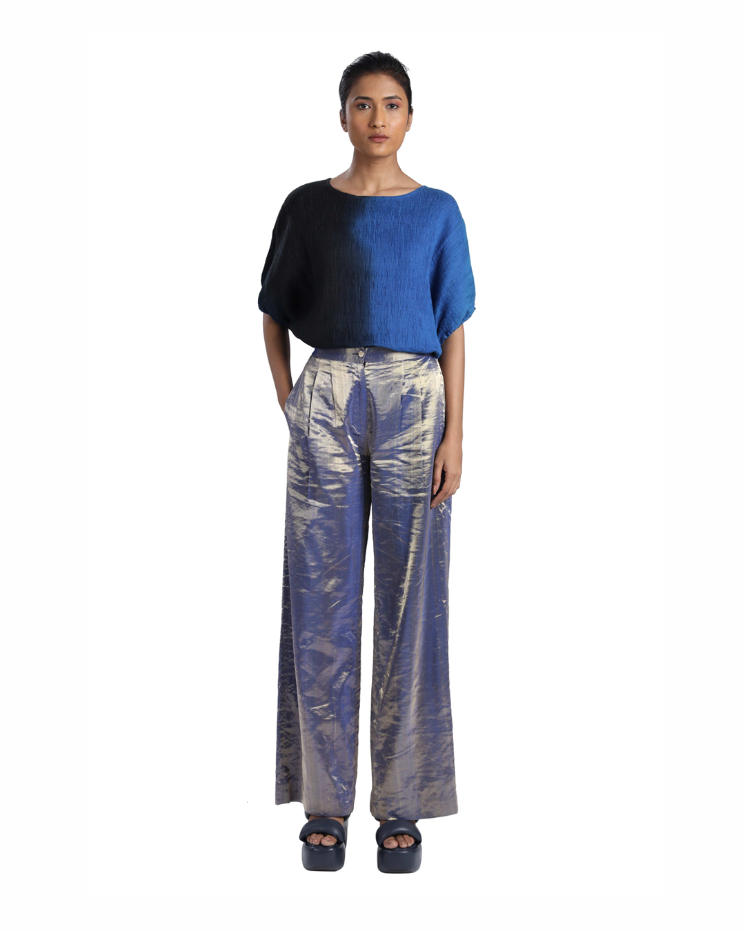 Handwoven Kinji Cotton Silk Ombre Top