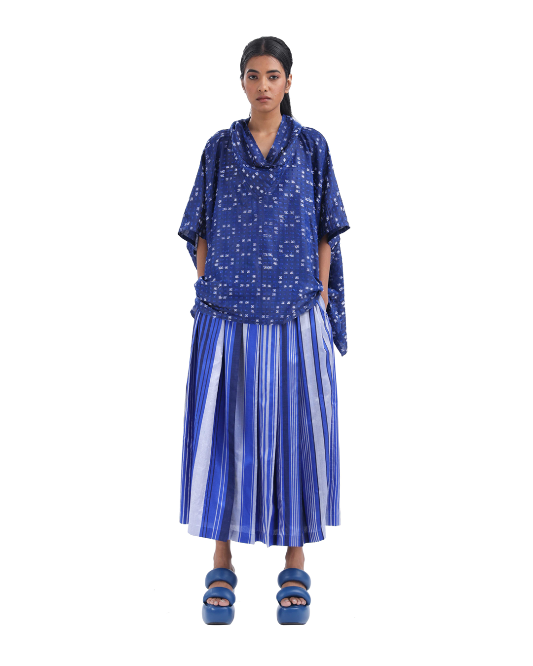 Handwoven Circle Silk Jaamdani Top