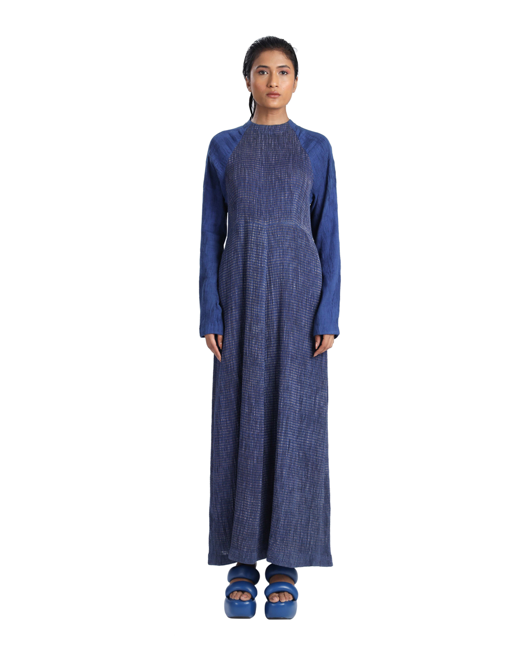 Handwoven Metallic Kinji Long Sleeved Dress