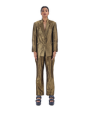 Handwoven Liquid molten metallic gold Blazer