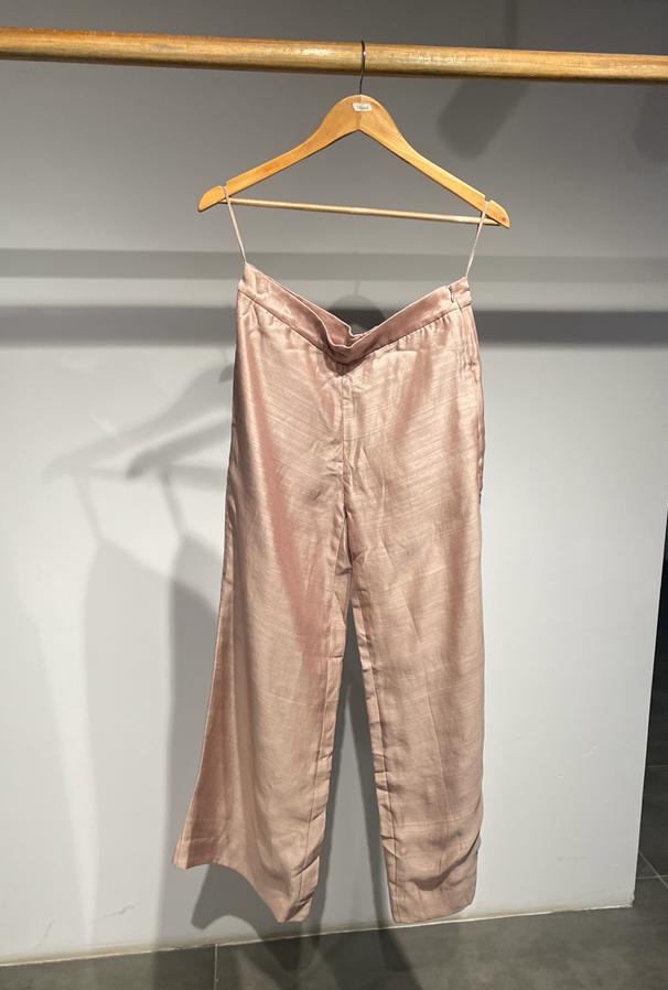 Handwoven Cotton Silk Palepink Pants