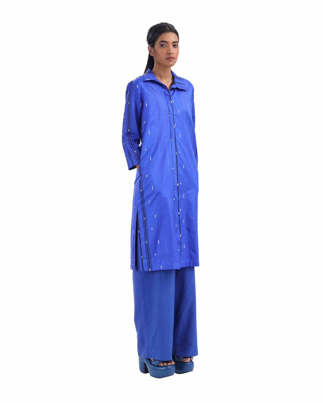 Handwoven Silk Snow Cube Tunic