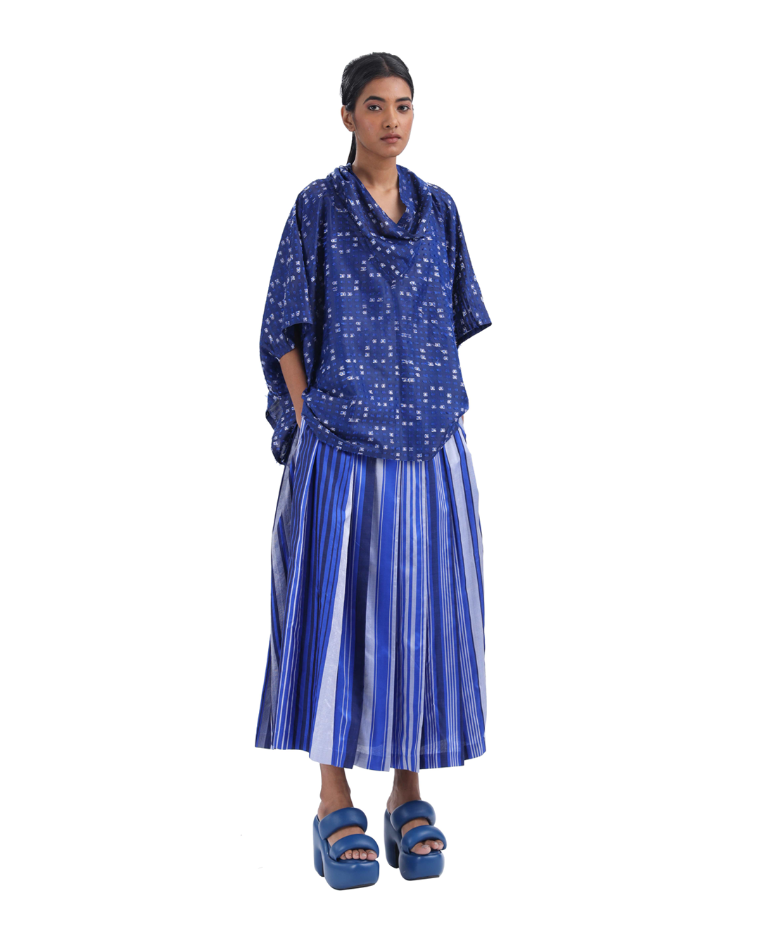 Handwoven Circle Silk Jaamdani Top