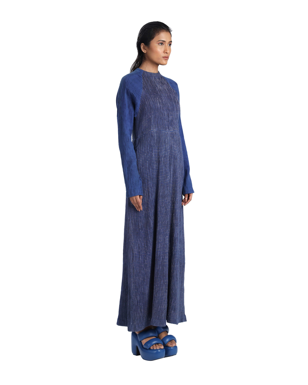 Handwoven Metallic Kinji Long Sleeved Dress