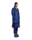 Handwoven Doublegrid Embroidered Woolen Coat