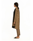 Handwoven black brown engineered tunic