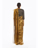 Handwoven Liquid Molten Gold Textured Metallic Saree