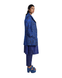 Handwoven Doublegrid Embroidered Woolen Coat