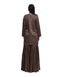 Handwoven engineered striped Silk Sharara Set with Silk Striped Dupatta