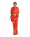 Handwoven Red Dotted Varanasi Saree