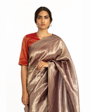 Handwoven Electirc maroon Textured Saree