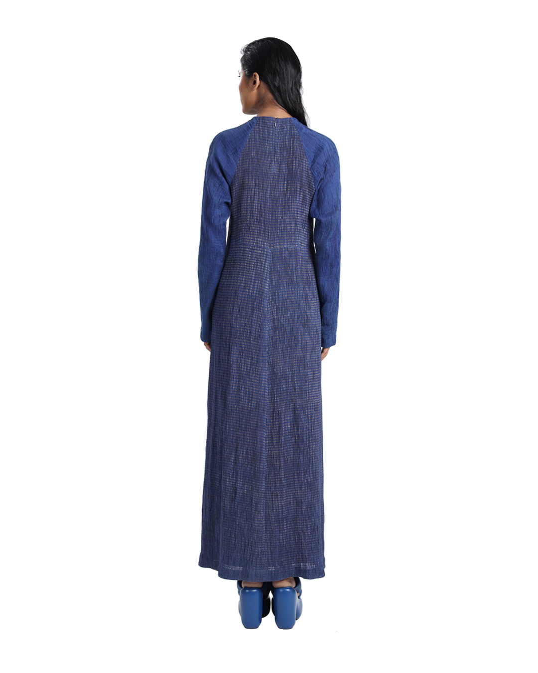 Handwoven Metallic Kinji Long Sleeved Dress