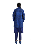 Handwoven Doublegrid Embroidered Woolen Coat