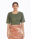 Handwoven Liquid Molten Pink Textured Metallic Saree