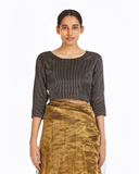 Handwoven Liquid Molten Gold Metallic Saree