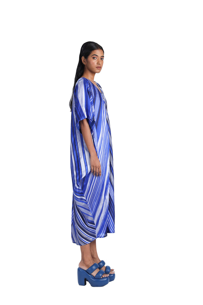 Handwoven Silk Striped Cocoon Dress