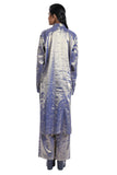 Handwoven Molten Metallic Ultramarine Silver Blue Tunic