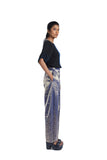 Handwoven Molten Metallic Ultramarine Silver Blue Trouser