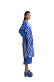 Handwoven Engineered Striped Silk Kinji Dress