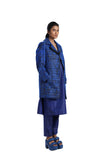 Handwoven Doublegrid Embroidered Woolen Coat