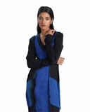 Handwoven Cotton Silk Shaded Panelled Kinji Dress