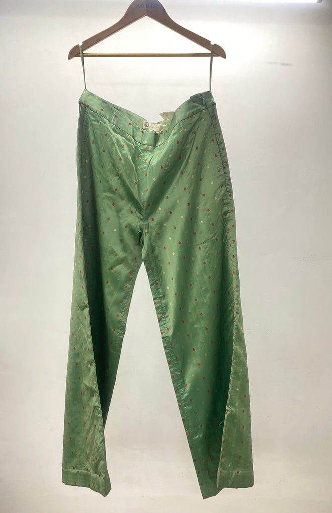Handwoven Silk Zari Pants