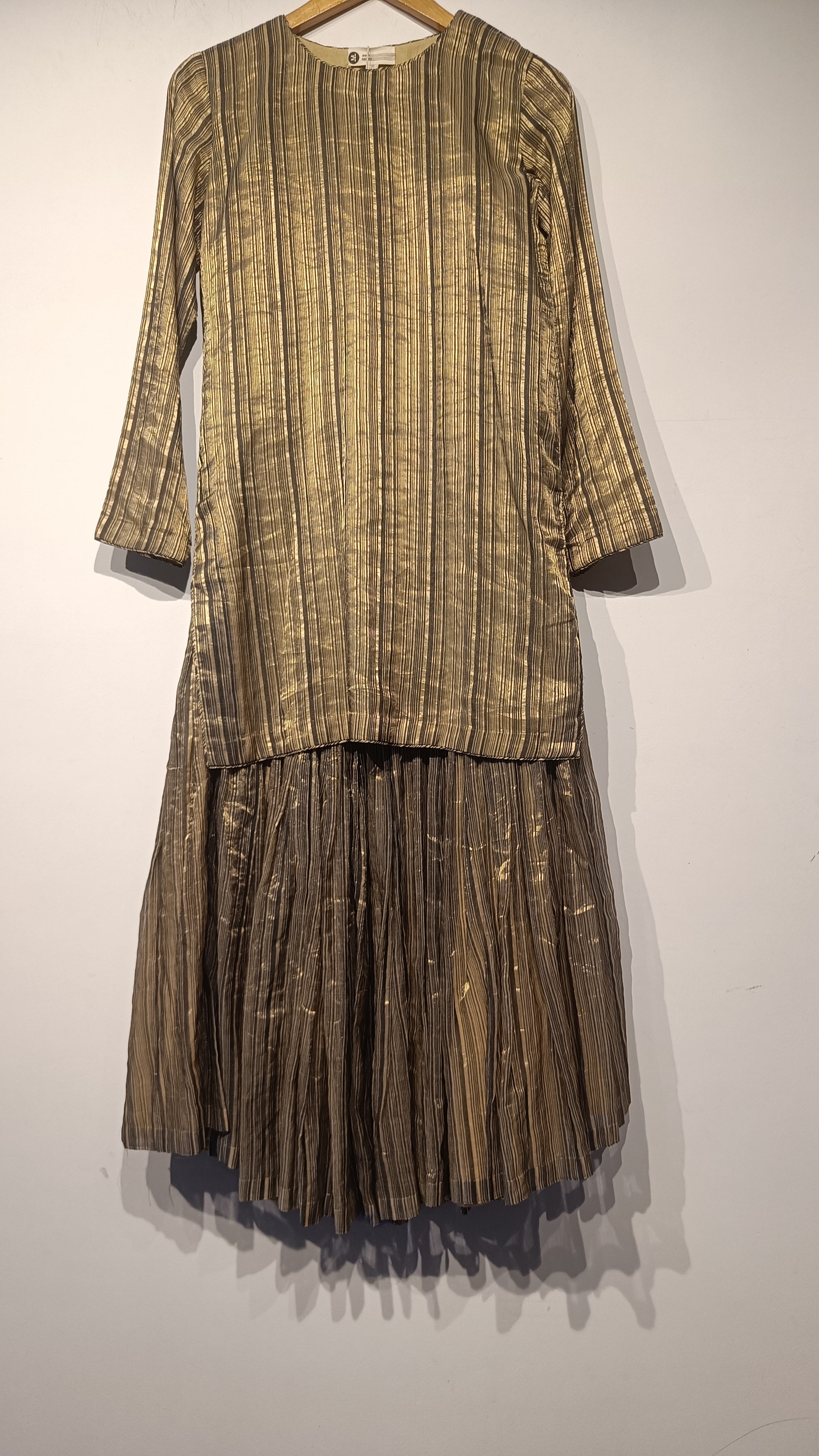 Handwoven Silk Striped Sharara Set