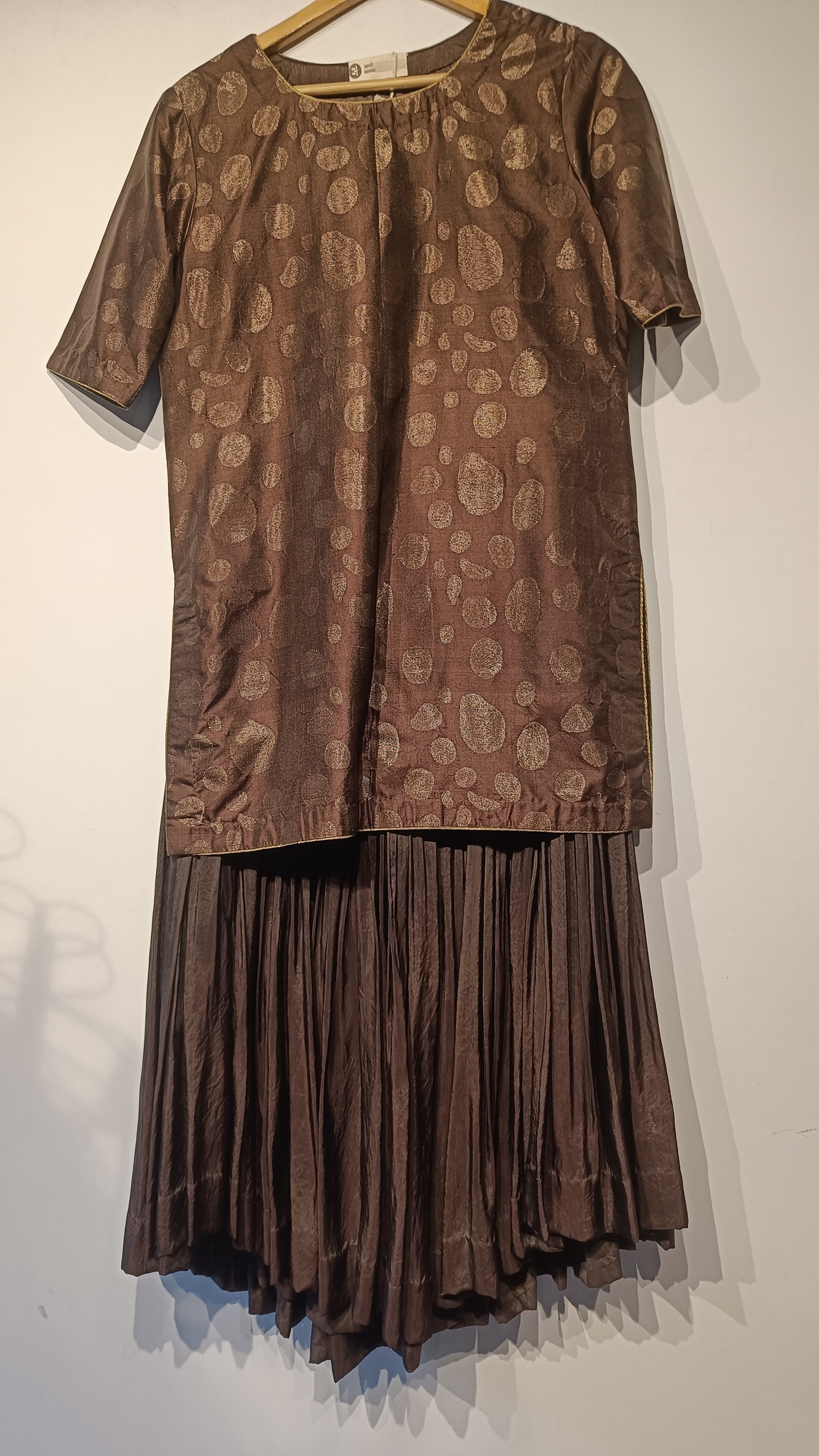 Handwoven Pure Silk Analog Sharara Set