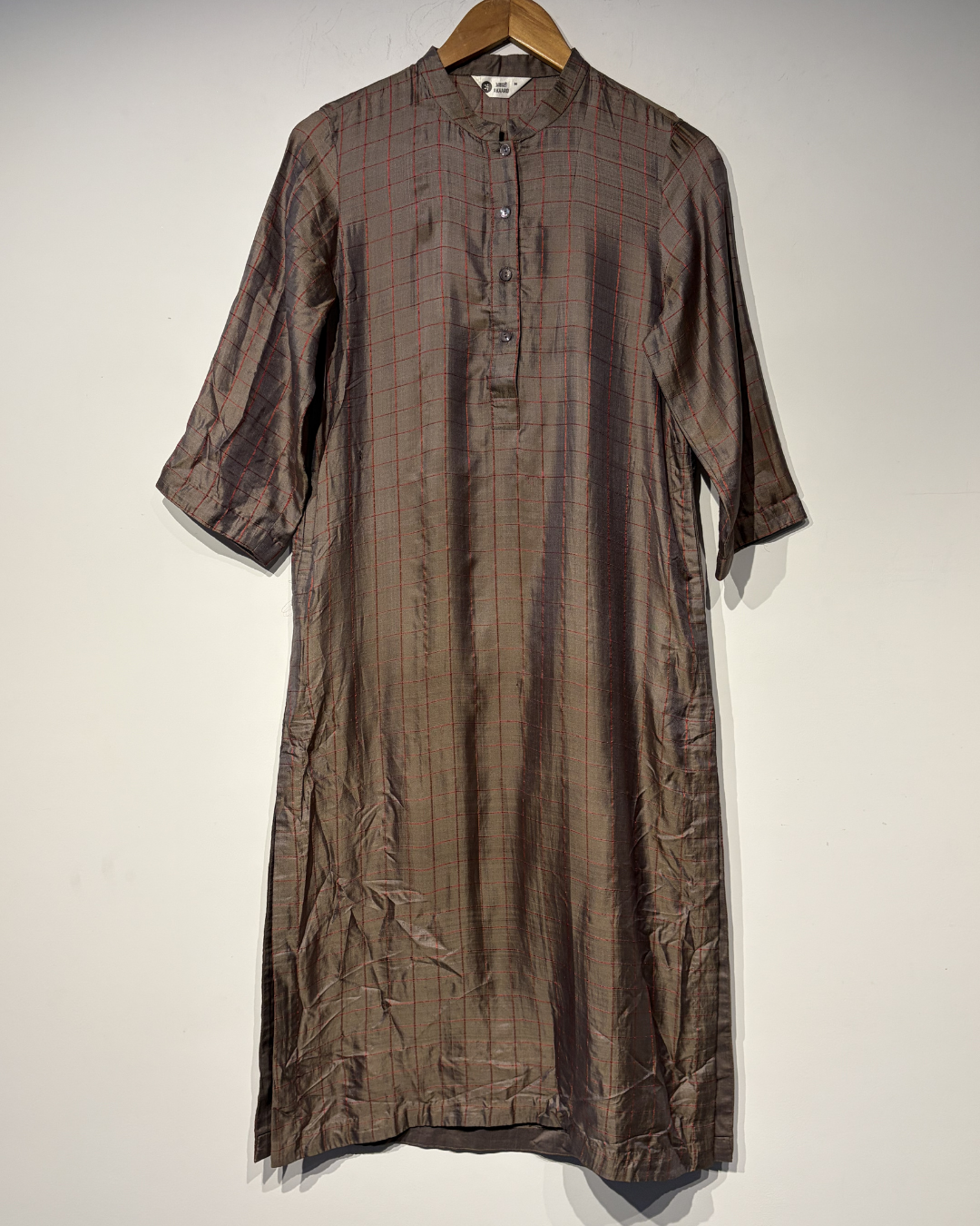 Handwoven Silk checkered Tunic