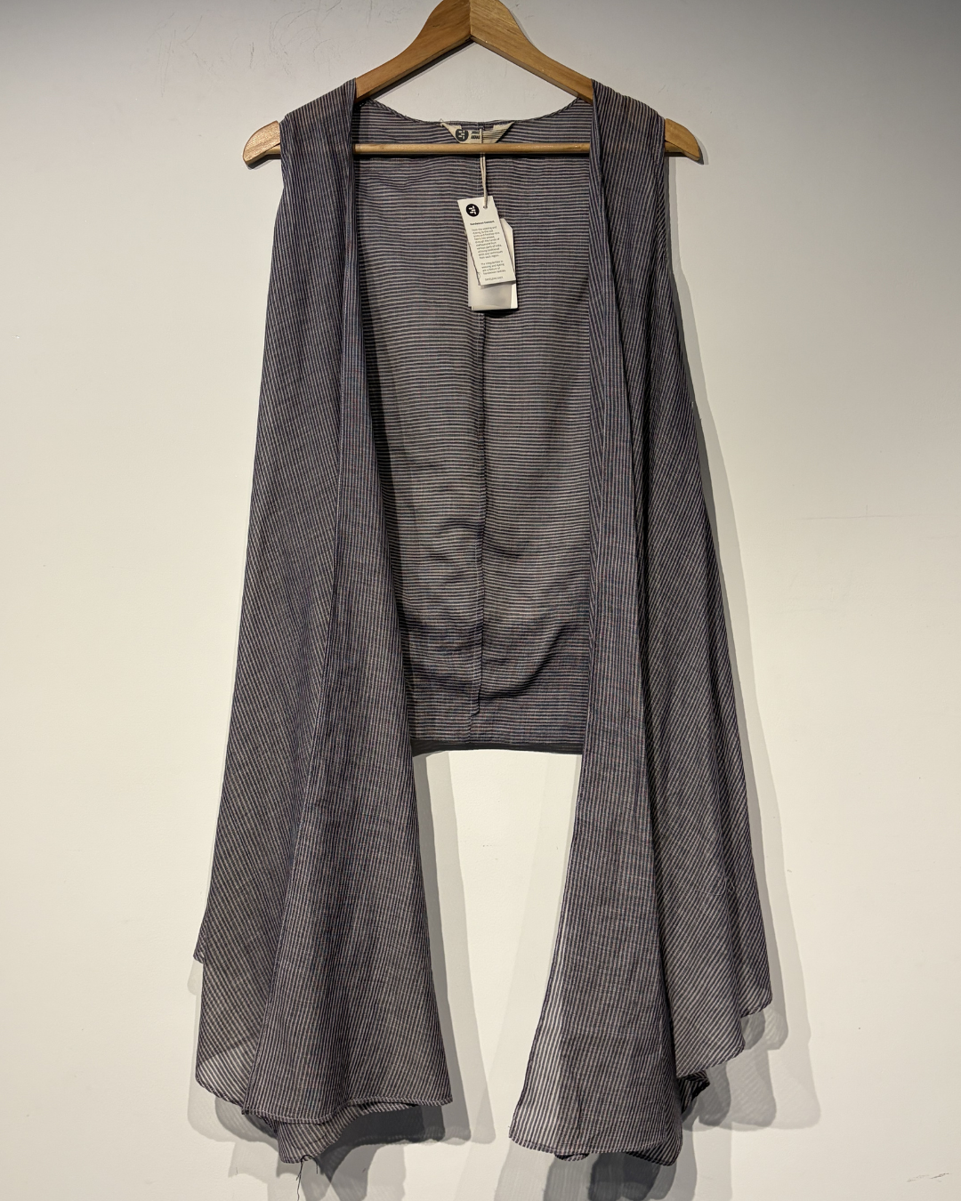 Handwoven Silk Cotton Striped Cape