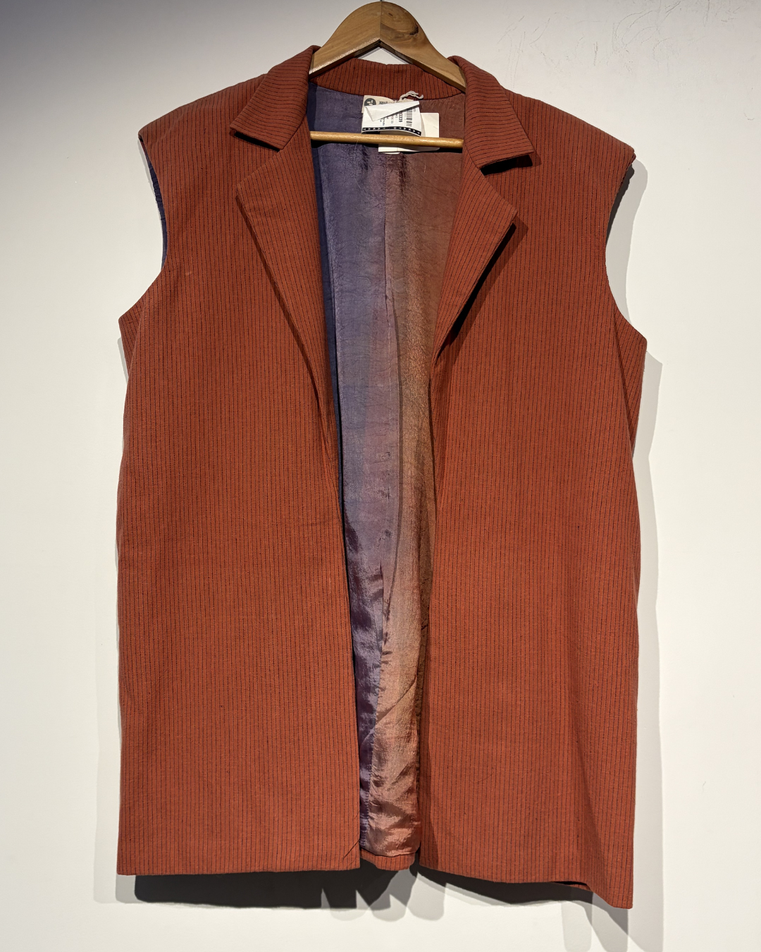 Handwoven Red striped cotton Jacket