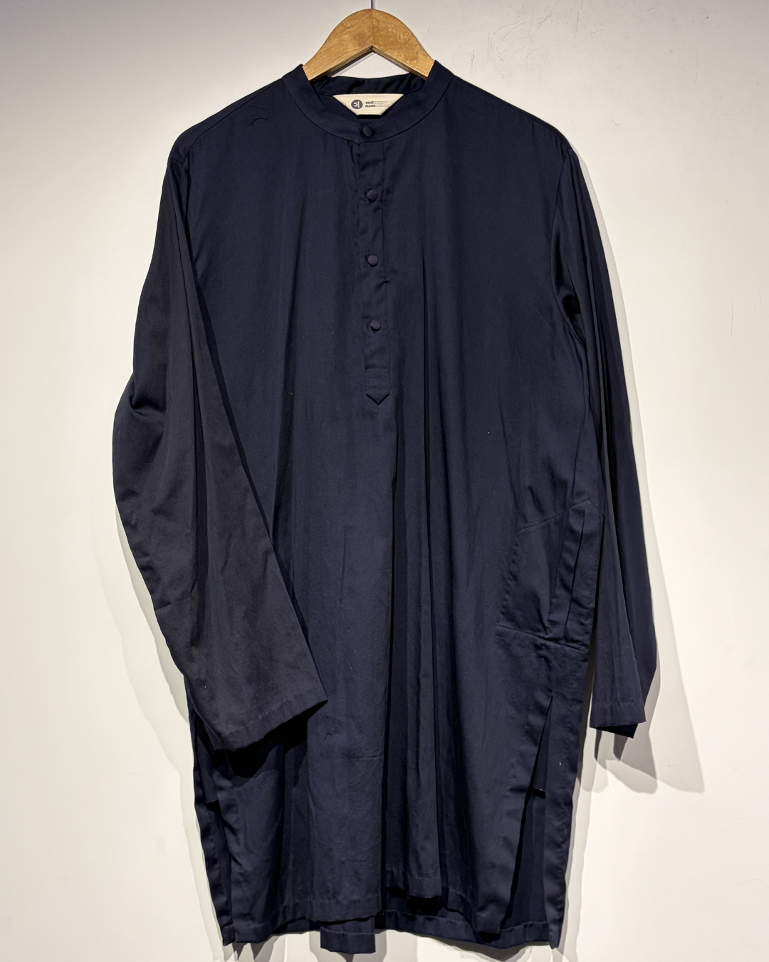 Blue Cotton Mens Kurta